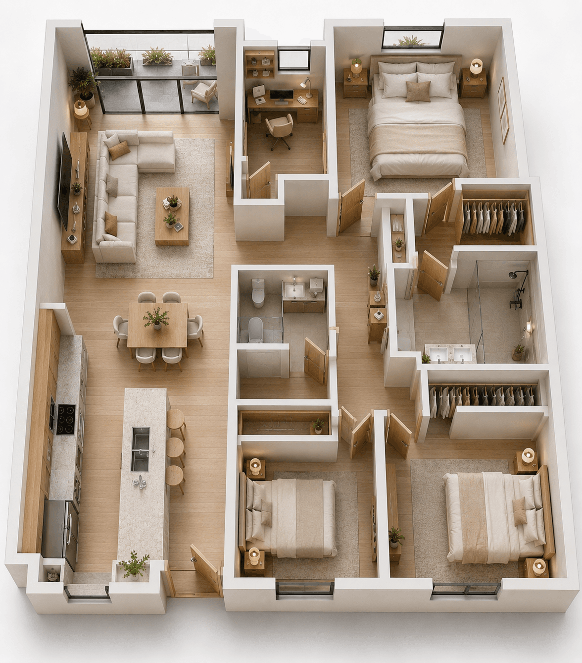 Hogar amplio — plan completo