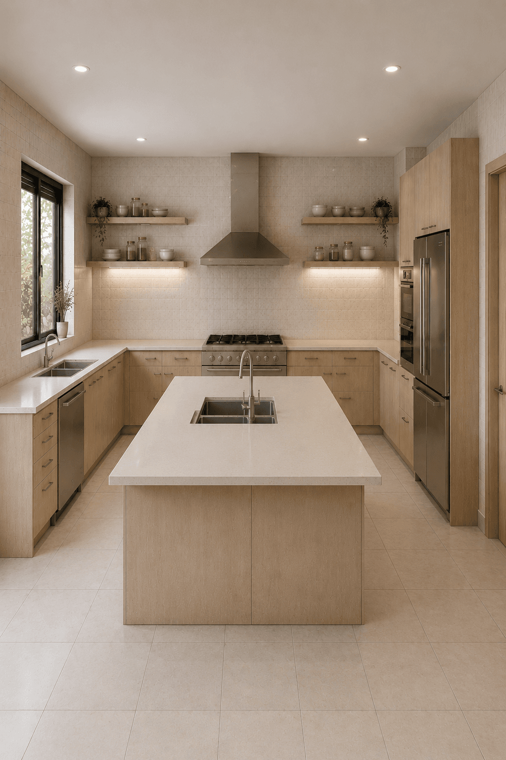 Cocina después de la limpieza profunda